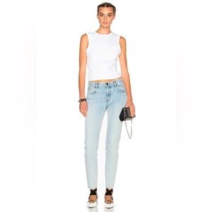 T Alexander Wang Cotton Jersey Twist Back White Tank Top M